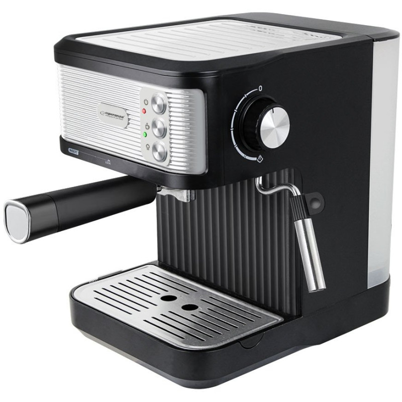 macchina da caffe' espresso esperanza ekc011 1.8l 850w argento/nero