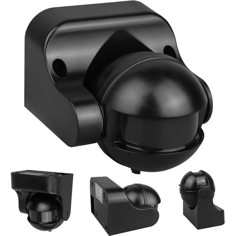 sensore di movimento maclean mce358 b/b pir ad infrarossi nero [momclsnmce358bb]