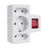 presa di corrente maclean mce215 plug 1x16a 2x2.5a schuko bianco
