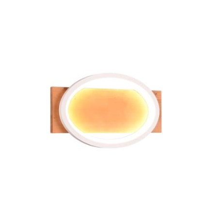 lampada da soffitto trio barca 16w 1800lm 3000k bianco opaco-legno