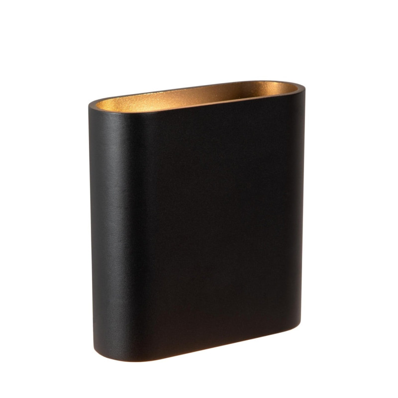 applique da parete a led lucide atila 2x5w 2700k 200lm ip54 nero