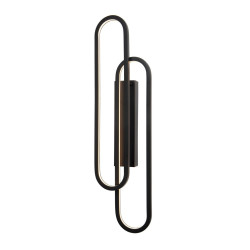 applique a led lucide thelma doppia 35w 2700k ip20 600lm nera [78200/33/30]