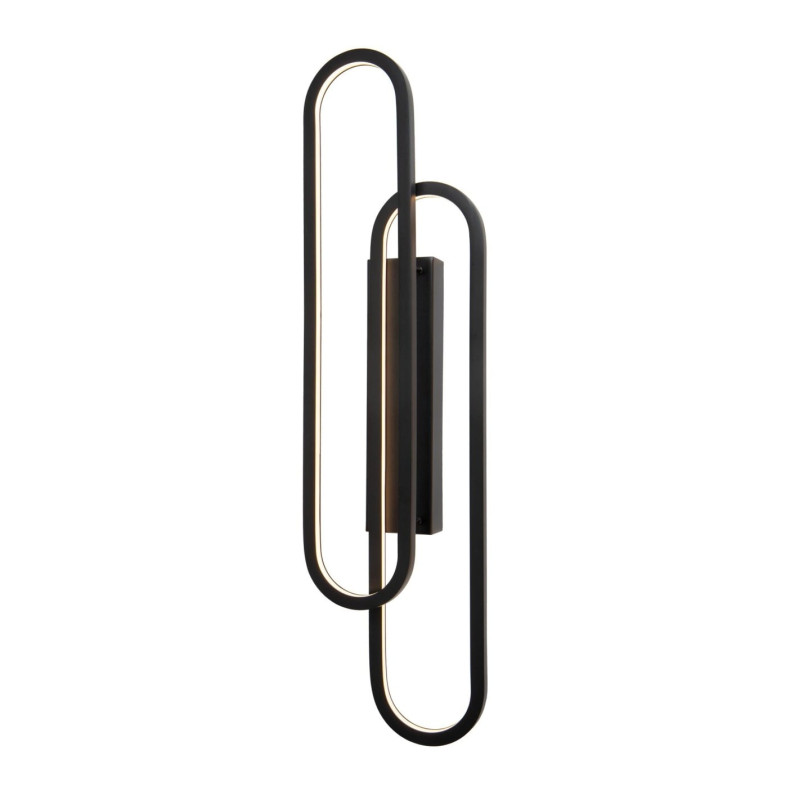 applique a led lucide thelma doppia 35w 2700k ip20 600lm nera [78200/33/30]