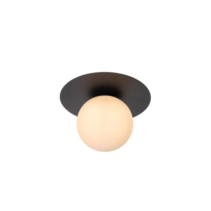 lampada da soffitto a led lucide tricia e27 15w ip20 25cm nero [79187/01/30]
