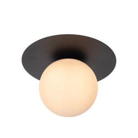 lampada da soffitto a led lucide tricia e27 15w ip20 25cm nero [79187/01/30]