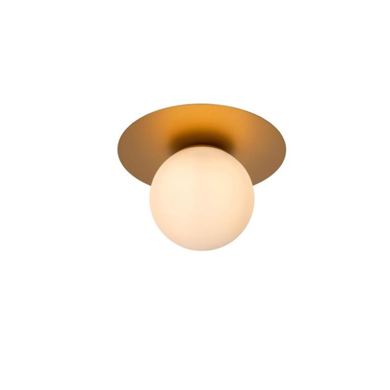 lampada da soffitto lucide tricia e27 ip20 15w 25cm oro opaco/ottone