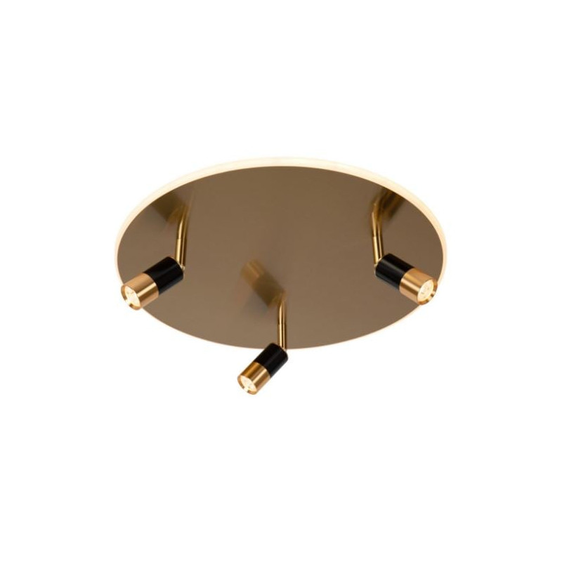 plafoniera a led lucide jubel 5w 2500k ip20 650lm 48cm ottone/oro