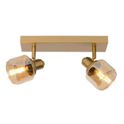 faretto da soffitto lucide bjorn 2xe14 40w ip20 oro opaco/ottone