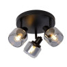 faretti da soffitto lucide bjorn 3xe14 ip20 40w nero opaco/fumo [77979/13/30]