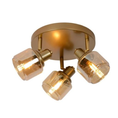 faretto da soffitto lucide bjorn 3xe14 40w ip20 oro opaco/ottone