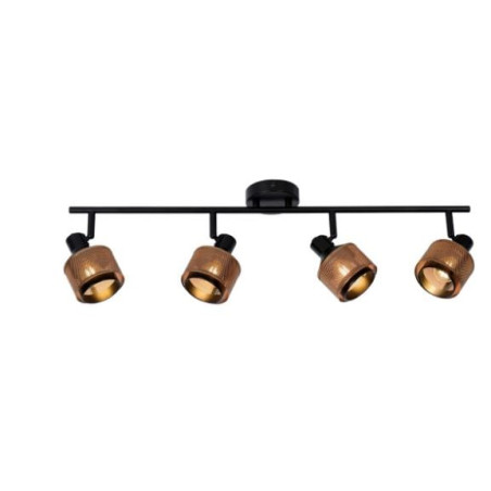 faretti da soffitto lucide rafa 4xe14 ip20 40w nero/oro [77980/04/30]