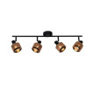 faretti da soffitto lucide rafa 4xe14 ip20 40w nero/oro [77980/04/30]