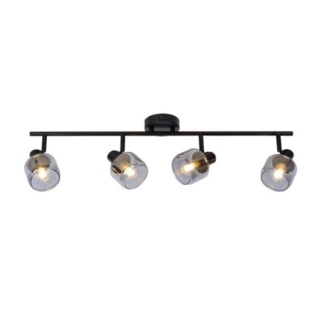 faretti da soffitto lucide bjorn 4xe14 40w ip20 nero opaco/fumo [77979/04/30]