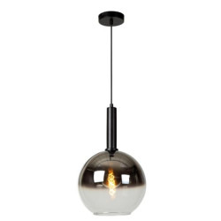 lampada a sospensione lucide marius e27 40w 30cm nera/fumo [45402/30/30]