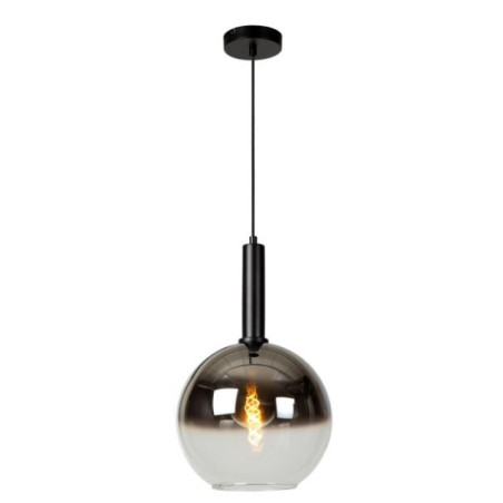 lampada a sospensione lucide marius e27 40w 30cm nera/fumo [45402/30/30]