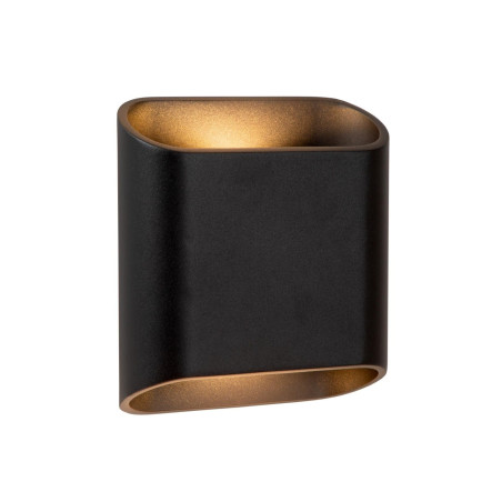 lampada da parete a led lucide atila 2x5w 2700k ip65 nera [69805/12/30]