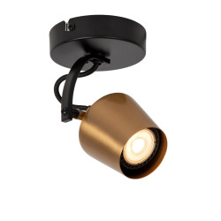 lampada da soffitto a led lucide emile laiton gu10 8w 10.5cm ottone/oro