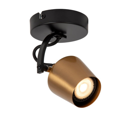 lampada da soffitto a led lucide emile laiton gu10 8w 10.5cm ottone/oro
