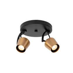 lampada da soffitto lucide emile 2xgu10 8w 20cm oro opaco/ottone