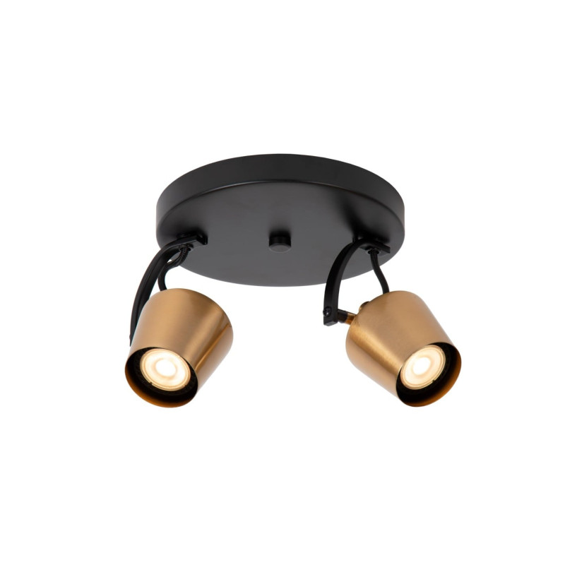 lampada da soffitto lucide emile 2xgu10 8w 20cm oro opaco/ottone