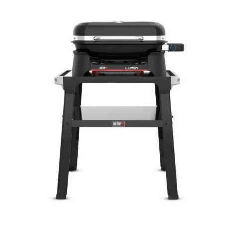 barbecue elettrico weber lumin 1501652 con supporto 2200w nero