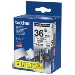 nastro brother tz-e261 36mmx8mt nero/bianco [tz-e261]