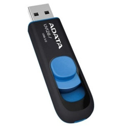 pen drive 64gb 3.0 adata dashdrive uv128 (black/blue) [auv128-64g-rbe]