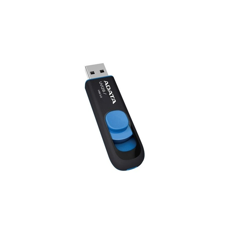 pen drive 64gb 3.0 adata dashdrive uv128 (black/blue) [auv128-64g-rbe]