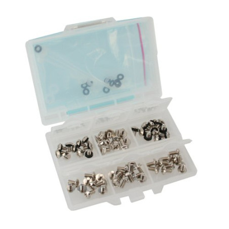 viti inline per pc con rondelle, assortimento in box, 83pz [77789]