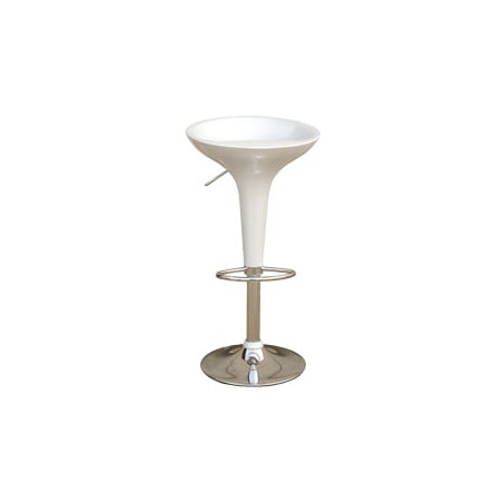sgabello bar serena group in abs e acciaio h55/78cm bianco [hc148w]