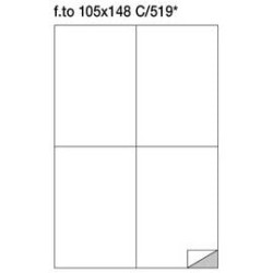 Etichette markin adesiva c/519 blu 100 fogli a4 (4 etichette da 105x148mm)