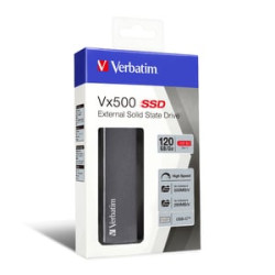 ssd esterno 120gb verbatim vx500 gen.2 usb 3.1 argento [47441]