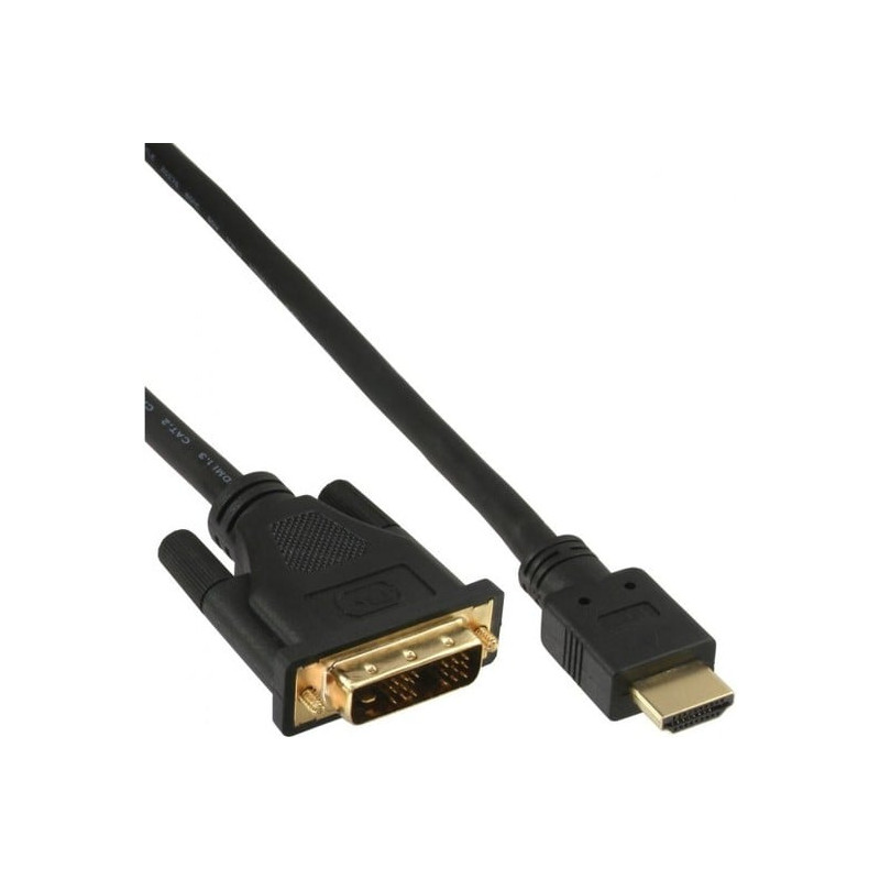 adattatore inline hdmi a dvi alta velocita' 1,5m nero [17664p]