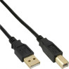 cavo inline usb 2.0, type a a type b m/m nero, pin dorati, 10m [34550s]