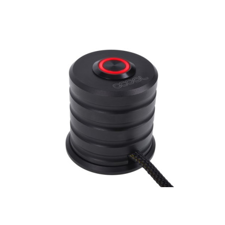 pulsante di accensione rosso alphacool 19mm nero [17434]