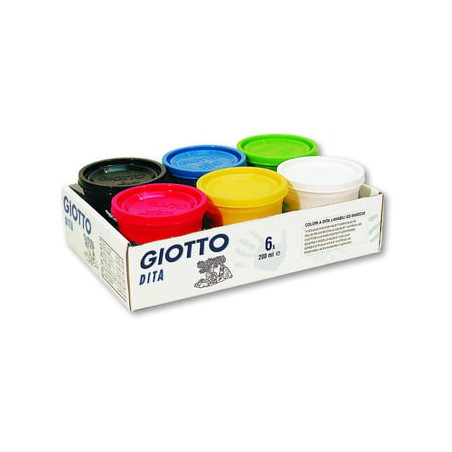 Colori a dita - 6 x 200ml - giotto [535000]