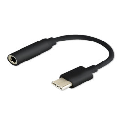 adattatore audio savio ak-35/b usb-c mini jack 3.5mm nero