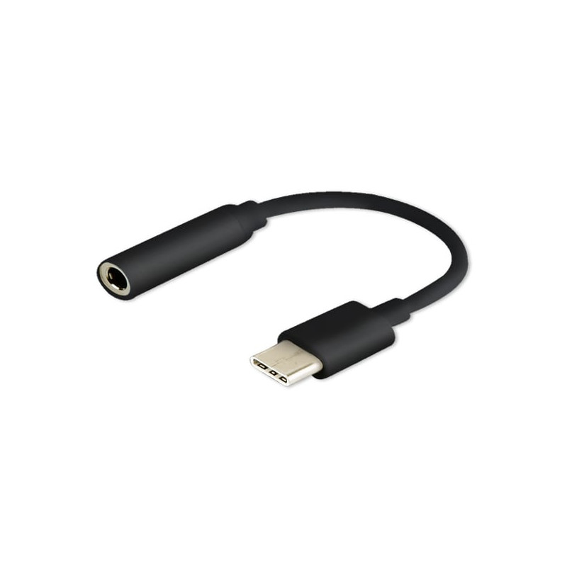 adattatore audio savio ak-35/b usb-c mini jack 3.5mm nero