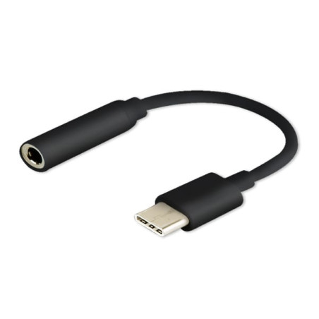 adattatore audio savio ak-35/b usb-c mini jack 3.5mm nero