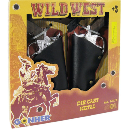 pulio - set revolver cowboy gonher 147/0 metal [wbpulp0ce014704]
