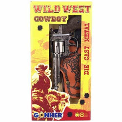 revolver da cowboy gonher in metallo per 8 cartucce [wbpulp0cc020101]