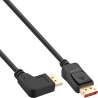 cavo displayport inline 8k4k uhd-2 angolato a sinistra 3m nero