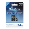 64gb scheda microsd mediarange sd cl.10 inkl. adapter [mr955]