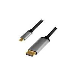 cavo video logilink usb-c a displayport 4k 60hz 1.8m grigio [akllikv0cua0100]