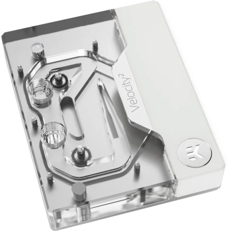 waterblocks ekwb ek-quantum velocity per cpu d-rgb am5 bianco/trasparente