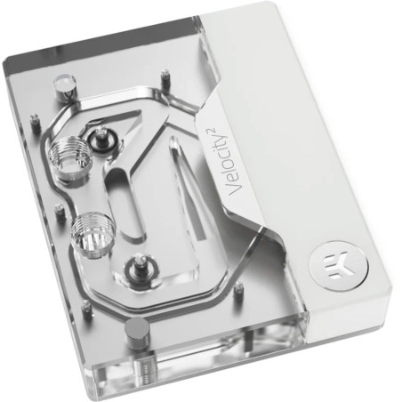 waterblocks ekwb ek-quantum velocity per cpu d-rgb am5 bianco/trasparente