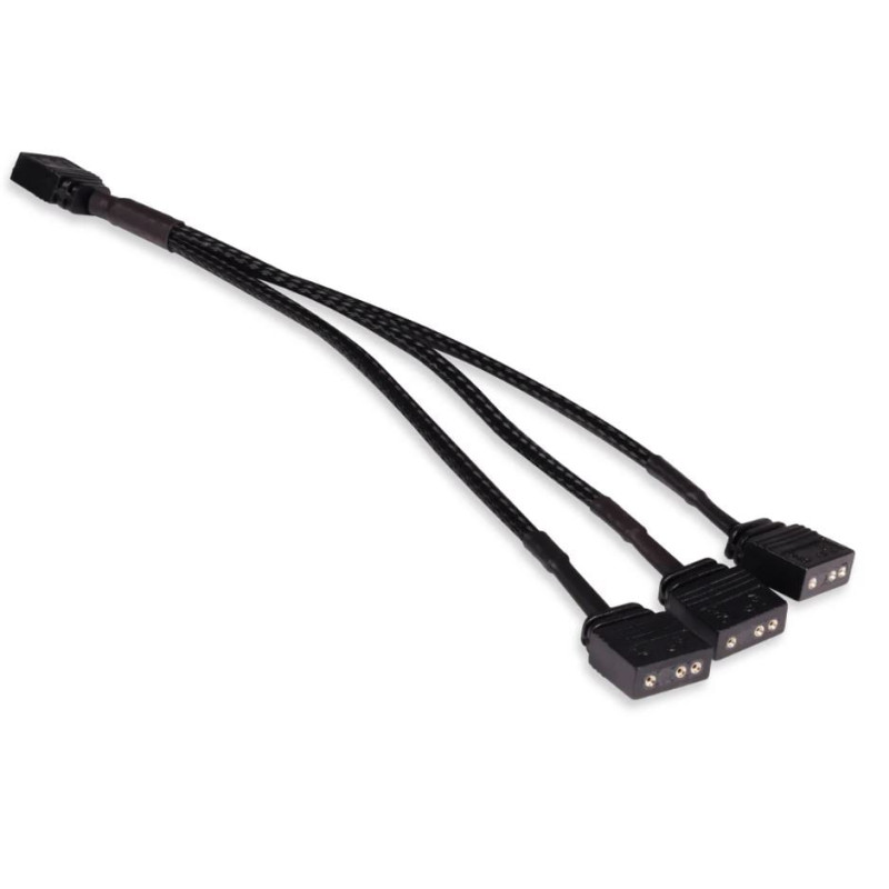 cavo alphacool splitter y argb 3pin 3x 3pin 15cm nero