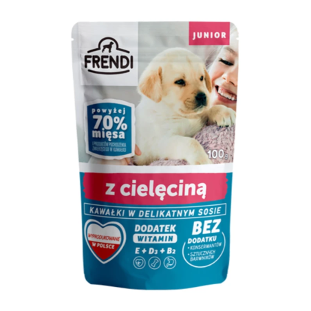 cibo umido per cani frendi junior bocconcini in salsa delicata con