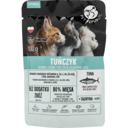 alimento umido pet republic per gatti sterilizzati con tonno bustina