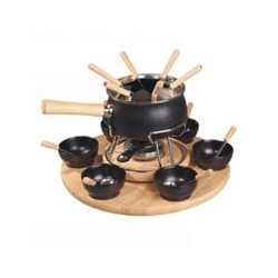 Set fonduta kaufgut smaltata nera opaca set pz.25 [kaufguteva]